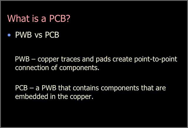 PWB VS PCB